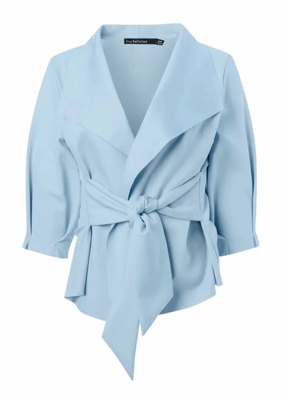 NEW IRIS SETLAKWE women's raw edge belted jacket in sky blue